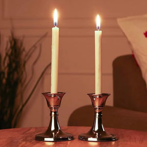Trending Evergreen 2-in-1 Metal Candle & <b>Tea</b> <b>Light</b> <b>Holder</b> Hammer Finish for Dining Holidays & Easter Christmas Hanukkah - Product Image 1