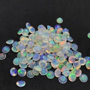 Piedras preciosas sueltas facetadas de ópalo etíope, 6mm, corte brillante redondo, venta al por mayor, piedras cortadas de cabujón de ópalo para joyería, Ópalo de fuego múltiple - Product Image 3
