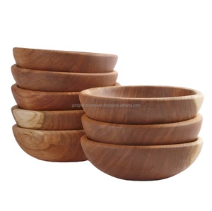 Bol à servir et à soupe en bois d'acacia 100% naturel et durable, poli, anti-fuite, pour la maison, l'hôtel et la restauration - Product Image 3