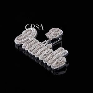 Nombre personalizado colgante Moissanite diamante estilo Hip Hop joyería para hombres mujeres 925 Plata lujo colgante directo de fábrica hecho - Product Image 2