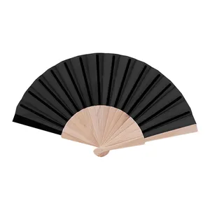 Éventail en bois personnalisé Acanthus pour articles promotionnels de fête - Product Image 1