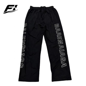 Custom Plus Size Loose Casual Waterproof Breathable <b>Canvas</b> Windbreaker men's pants Mid Waist Anti-Wrinkle Drawstring Fit USA - Product Image 1