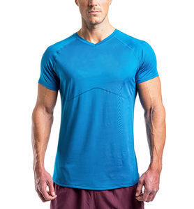 Camiseta de entrenamiento de gimnasio de compresión de alto rendimiento para hombre, camiseta ligera de secado rápido para atletismo, correr, deportes, Fitness, técnica impresa - Product Image 1