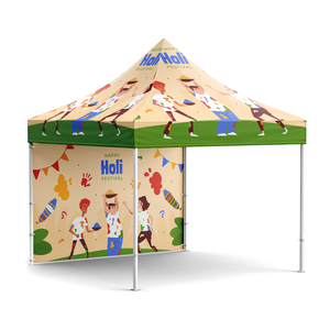 Tente pop-up en toile personnalisée 40mm hexagonale en aluminium 600D 10x10 promotionnelle d'affaires d'intérieur avec logo - Product Image 4