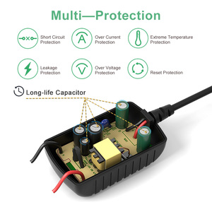 อะแดปเตอร์แปลงไฟ DC 12V 10V <span class=keywords><strong>500mA</strong></span> 600mA 700mA 800mA 0.5A AC DC - Product Image 6