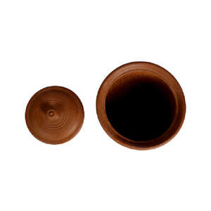 Village Decor 2 litros de arcilla terrestre Keerai Chatti sopa y olla con tapa para almacenar espinacas - Product Image 1