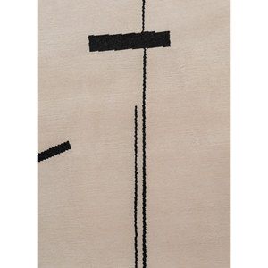 Sthir Ivory Hand Knotted <b>Wool</b> Rugs AIWL-3017 Rectangular 9x12 Living Room Carpet Abstract Pattern for Home Decorations Hallway - Product Image 3