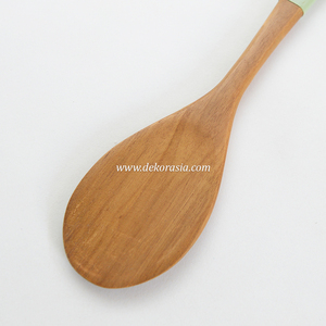 Spatule ovale en bois élégante Dekor Asia, résistante au lave-vaisselle et au micro-ondes, ustensile de cuisine de couleur unie pour la cuisson - Product Image 6
