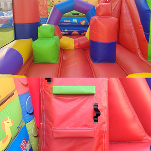 Nouveau château gonflable avec toboggan, blocs de construction gonflables, logo personnalisé, PVC léger, parc d'attractions pour enfants en plein air - Product Image 5
