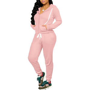 Ensemble 2 pièces personnalisé avec logo pour femme : sweat à capuche oversize et pantalon en molleton chaud en coton et polyester, taille plus - Product Image 4