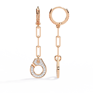 Boucles d'oreilles uniques en or 18 carats avec diamant de laboratoire, boucles d'oreilles de qualité supérieure - Product Image 6