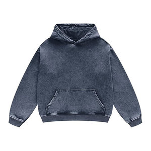 เสื้อสเวตเตอร์ผ้าฝ้ายมีฮู้ดไซส์ใหญ่พิเศษมีซิปรูดไซส์ใหญ่แนววินเทจสำหรับผู้ชาย - Product Image 1