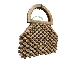 Pochette de style nouveau en matériau écologique sac de mode en macramé fait à la main design personnalisé de l'Inde - Product Image 4
