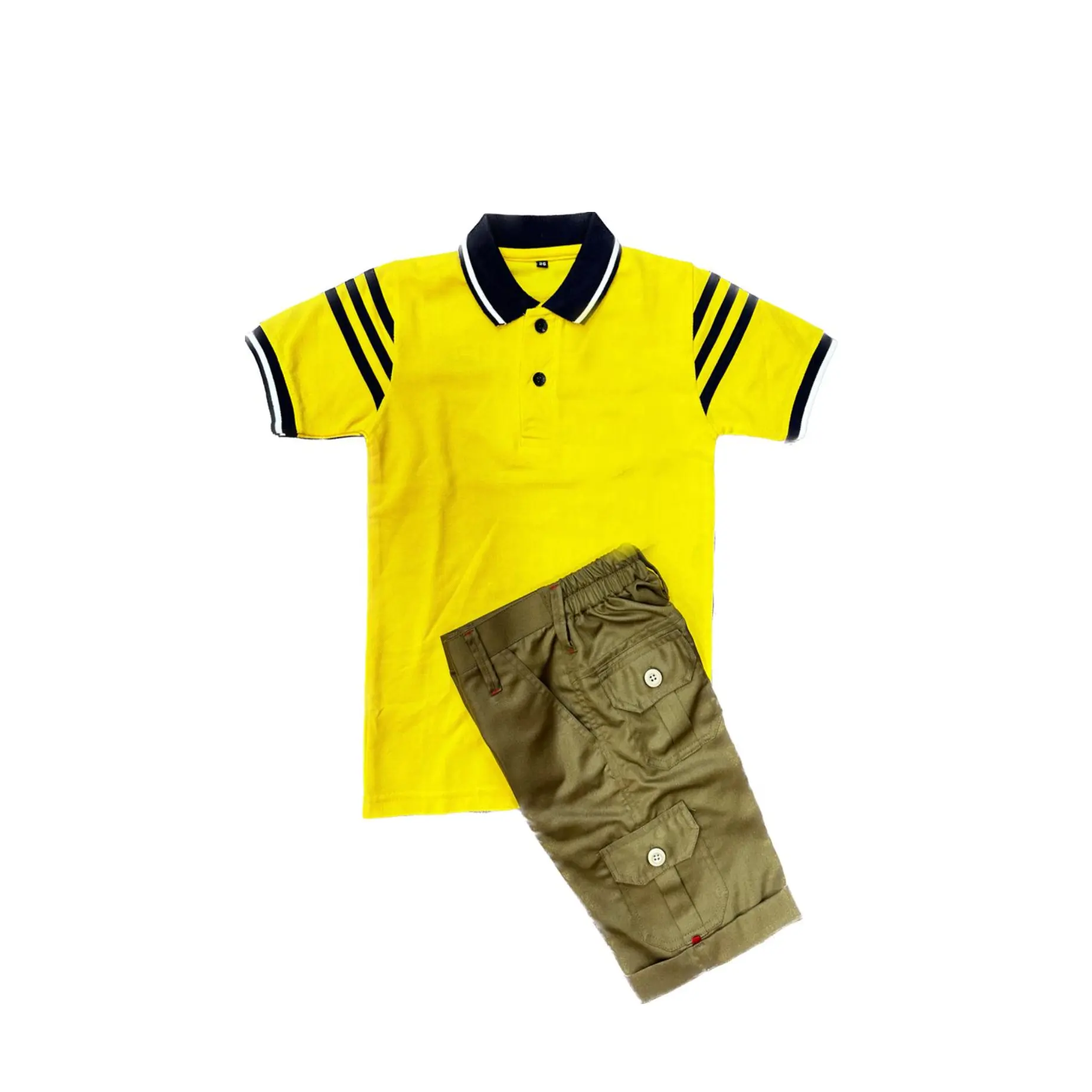 Top Deal 2024 Sports Uniform with T-shirt & Half Pants Solid Designed and Customized Print Girls and Boys Uniform