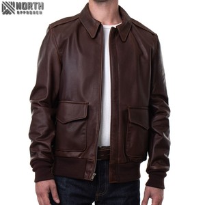 Achats en ligne Meilleure vente Veste de vol à bon prix Veste en fourrure pour homme Racer Bomber Jacket Custom - Product Image 6
