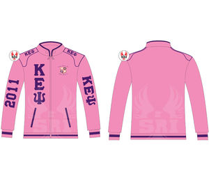 Veste de course pour femme brodée Kapa Epsilon Psi Sorority |   Vestes de course en twill de coton brodées pour femmes KEY Sorority - Product Image 4