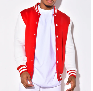 Vente en gros de vestes vierges personnalisées en vrac unisexe noir pour hommes et femmes veste universitaire polaire vestes d'université de baseball letterman - Product Image 4