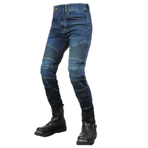 Jeans de Motociclista Protectoras para Mujer, Aprobadas por la CE, con Protección de Rodilla y Cadera Extraíbles, Jeans de Mezclilla Blindados para Motociclismo, Hechos en Pakistán - Product Image 6