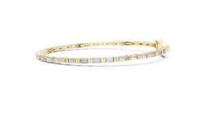 18K Solid Gold Women's Luxury Trendy Tennis Bracelet IGI Certified Bezel Collet Setting Natural Baguette Cut Diamonds <b>Fine</b> - Product Image 3