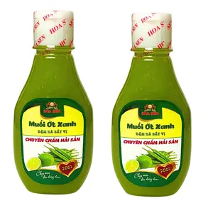 90% 白利糖度绿盐越南优质出口价格其他酱汁有品位制造辣绿辣椒盐瓶