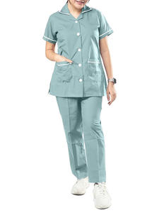 Uniformes Médicos Unisex de Verano para Enfermería, Conjuntos de Uniformes de Hospital, Mono de Trabajo, Poliéster y Elastano, Manga Corta - Product Image 1