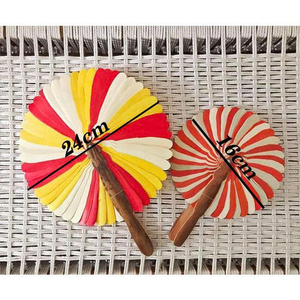 Abanico de Hojas de Palma Tejido a Mano, Abanico Decorativo de Hojas de Palma para Regalo de Boda, Exhibición de Eventos, Logotipo Personalizado Disponible, Ms Violet - Product Image 6