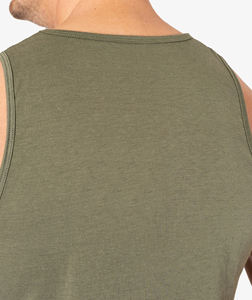 Camiseta sin mangas de gimnasio informal para hombre OEM, camiseta sin mangas de punto transpirable con logotipo frontal para Estilo de vida, entrenamiento, bordado, botón de encaje, impresión Offset - Product Image 5