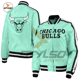 Veste universitaire en satin sur mesure taille XL Style Letterman pour l'hiver veste universitaire de baseball en satin sur mesure en gros - Product Image 2