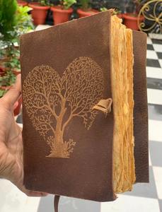 Vintage A5 arbre coeur carnet de croquis couverture souple Logo personnalisé boîte-cadeau emballage spirale en cuir organisateur selle couture taille A3 - Product Image 3