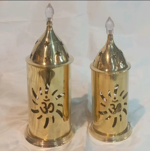 Patrón de jaula dorada Akhand Jyoti Diya en latón Último diseño Religuous Jyoti Diya Factory Direct Wholesale Técnica pulida - Product Image 2