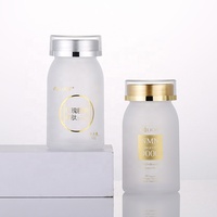 Bouteille en plastique mate vide personnalisée de 100 CC, 120 CC, 160 CC avec bouchon à vis, qualité alimentaire PS, flacon à médicaments, conteneur pour vitamines