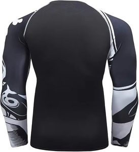 Men's UPF 50+ Long Sleeve Rash Guard UV Swim <b>Surfing</b> Tops Beach Swim Floatsuit for Diving Skateboarding Jellyfish Anti-UV - Product Image 2