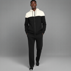 OEM/ODM Survêtement Homme 100% Coton Molleton Imprimé Uni Bicolore Streetwear Pull Confortable Hip Hop avec Cordon de Serrage - Product Image 2