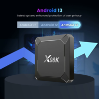 TV Box X98K OTT con Chip Rockchip RK3528A, Android 13 Opcional, Decodificación 8K, LAN de 100M, Smart Set Top Box para Streaming en Casa