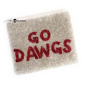 Pochette à fermeture éclair vintage faite à la main perlée grande soeur porte-monnaie à paillettes broderie luxe fête mode portefeuille sac cadeau personnalisé - Product Image 3