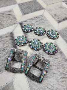 Composants de quincaillerie décoratifs OEM ODM Horse Tack Conchos et raccords à boucle Concho en métal avec décoration personnalisée - Product Image 5