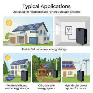 Pack de batteries LiFePO4 51,2 V 300 Ah 14,33 kWh pour stockage d'énergie domestique, système solaire ESS avec BMS - Product Image 3