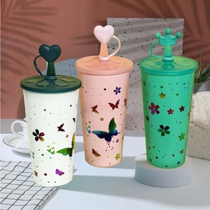 CASAMAX WL AD-0546 Vaso Creativo de Plástico PP de 700 ml con Tapa y Pajita Entrega local - Product Image 5