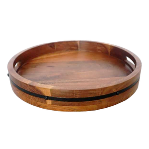 Plateau de service rectangulaire en bois au design moderne pour la maison, l'hôtel, le café - Ensemble décoratif multi-pièces - Product Image 1