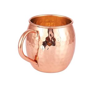 Auténtica Taza de Cobre Rústica con Acabado Martillado Único, Cómoda Asa de Metal Ecológica, Estilo Clásico para Oficina y Hogar - Product Image 1