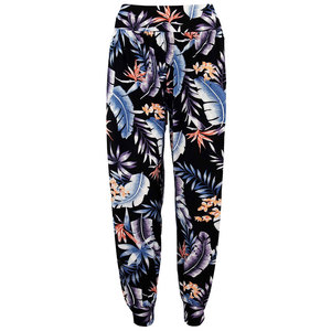 Pantalones de algodón informales para mujer, pantalones largos holgados con rayas azules y tela de punto de talla grande de cintura alta - Product Image 5