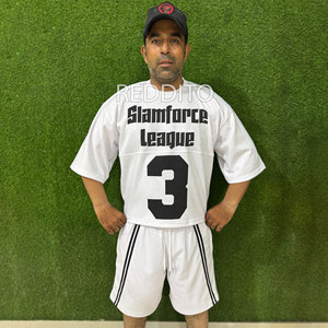 Pakistan Made Custom Logo Printed Breathable Summer Basketball Uniform Men High Quality Training <b>Knitted</b> Polyester Cotton Unisex - Product Image 1