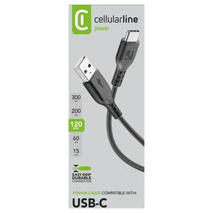Cable de Alimentación USB-C de 1.2 m, Cables de Datos Negros USBDATACUSBA CK - Product Image 2