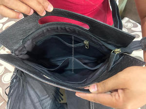 Bolso de Mano de Piel de Vaca con Flecos, Bandolera de Cuero con Asa Superior, Colorido, Ideal para Mujer - Product Image 6