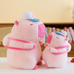 Rosa capibara peluche simpatica bambola di nozze festa di compleanno fodera in rete nuovo Design capibara orso peluche all'ingrosso - Product Image 3