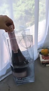 Clear PVC Ice Bag for Wine and Champagne| Leakproof Transparent Plastic Gel Cooler Pouch| Customized Eco-Friendly Towel Gift Bag - Product Image 3