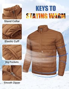 Puffer <b>Jacket</b> <b>Men</b> 2025 Warm Waterproof Lightweight Insulated Winter Outerwear OEM Fashion Streetwear Bulk Supplier - Product Image 2