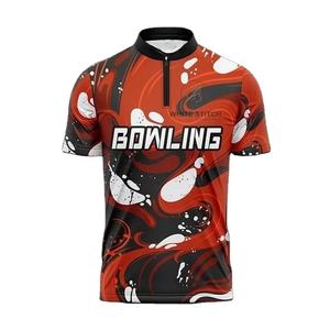 Wholesale Custom Made Sublimated Solid Canvas Breathable High-quality <b>Bowling</b> for <b>Shirts</b> OEM Service Youth Jersey - Product Image 5