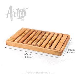 Bloc à découper en bois fait main pratique-Planche à pain - Product Image 2