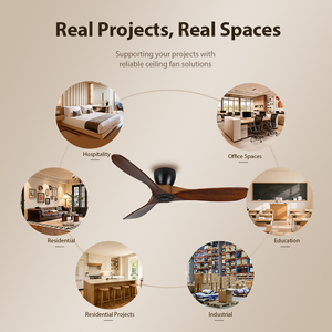 USA In Stock 42 Inch Low Profile <b>Ceiling</b> <b>Fan</b> No Light Solid Wood <b>Ceiling</b> <b>Fan</b> <b>with</b> <b>Remote</b> Quiet DC Motor for Bedroom Living Room - Product Image 3